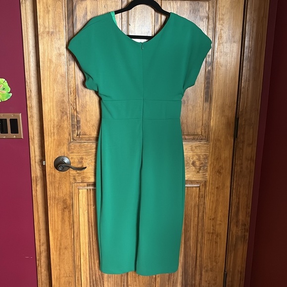ALEXA ADMOR sexy Dress V Neck Naomi Draped Sheath Emerald midi size S - Picture 4 of 11
